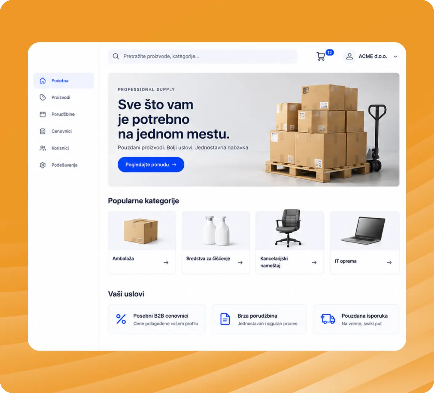 Ilustracija za sekciju na sajtu koja se odnosi na izradu online prodavnice kao vrstu usluge koju nudimo.