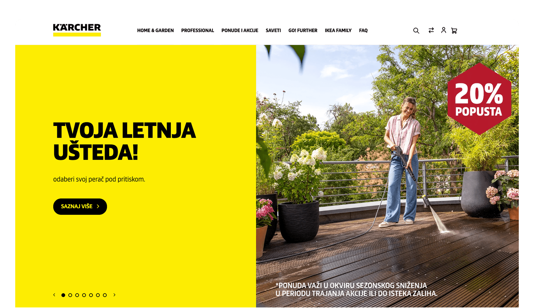 Ilustracija za Karcher klijenta za kojeg smo razvijali internet prodavnicu
